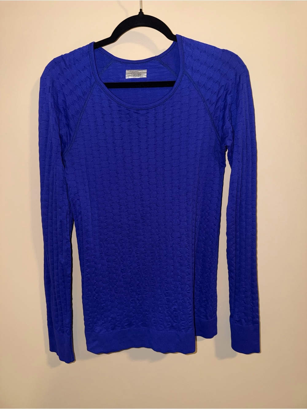 Athleta Cobalt Textured Long-Sleeve Tee